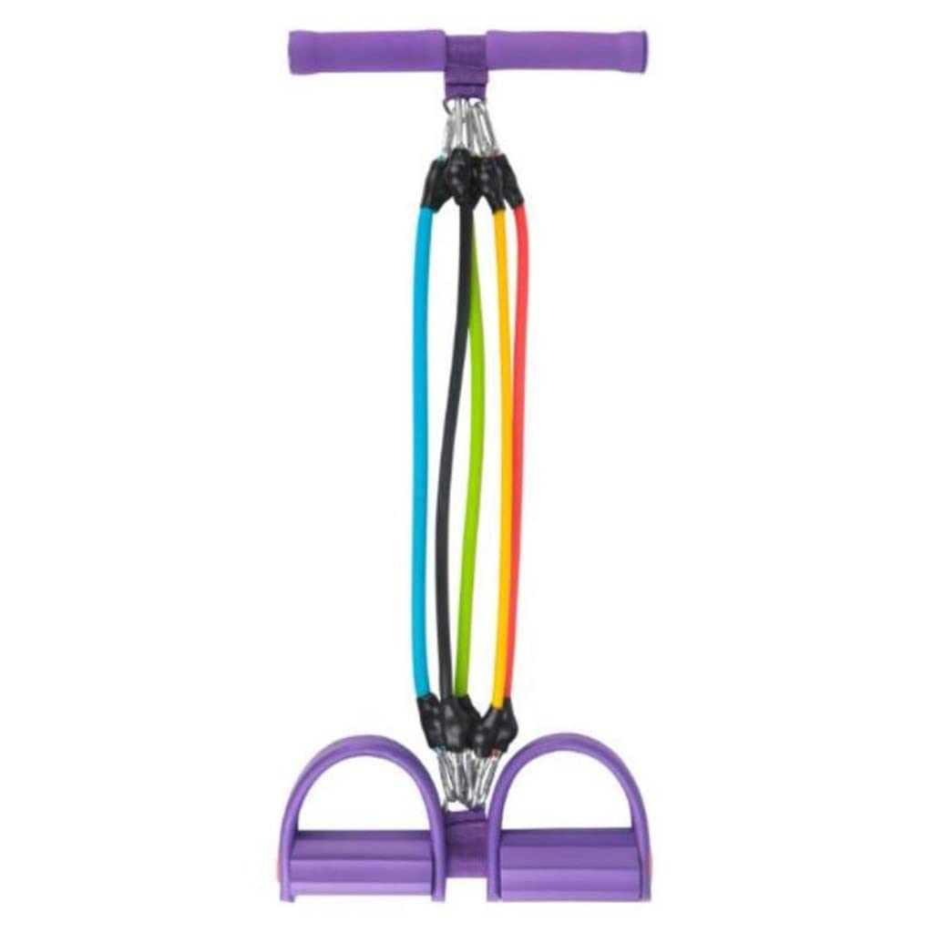 5 Tube Fitness Tension Rope Professional Foot Pedal Exercise Resistance Band Trainer