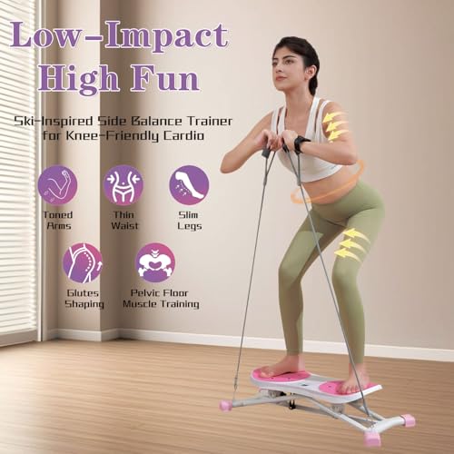 Balance Board Core Trainer with LCD Monitor & Resistance Bands
