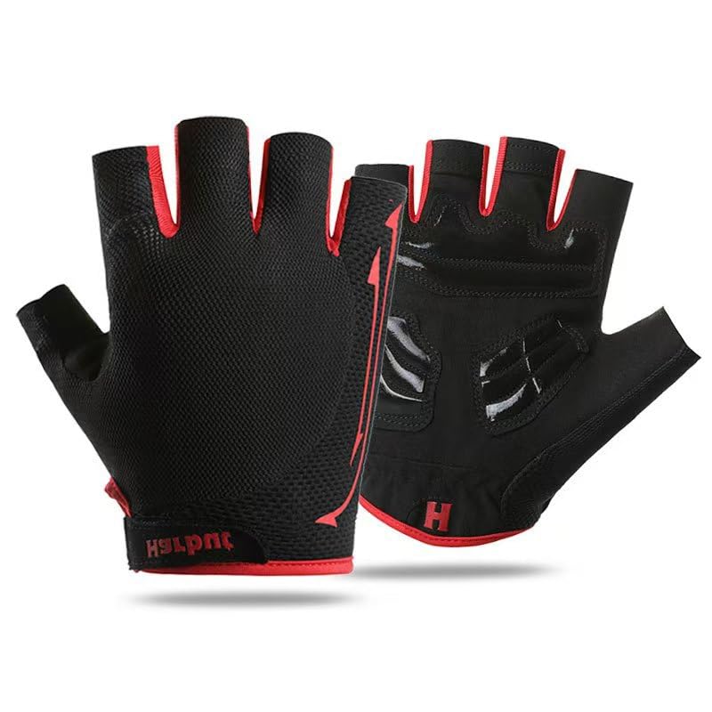 Breathable Half-Finger Fitness Gloves with Palm Padding