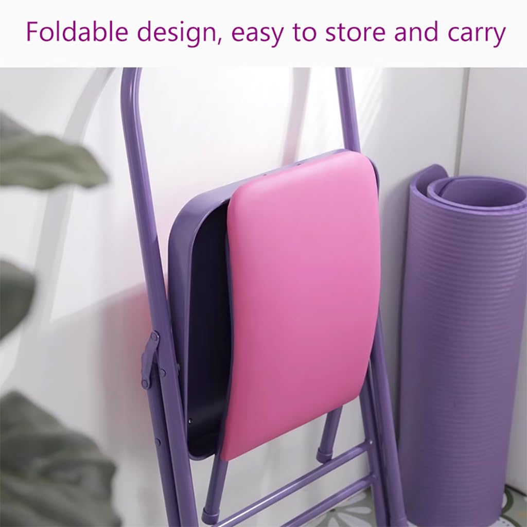 Foldable Yoga Chair with Lumbar Support Frame