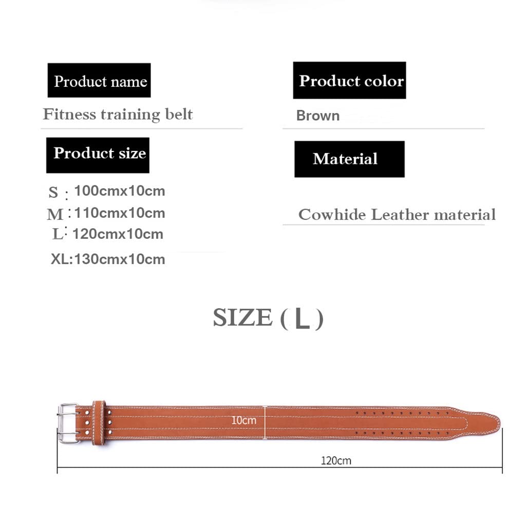 Leather Weightlifting Belt with Back Support