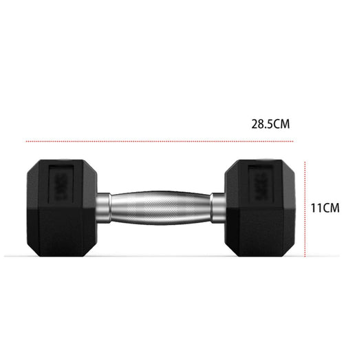 10kg Rubber Hex Dumbbell