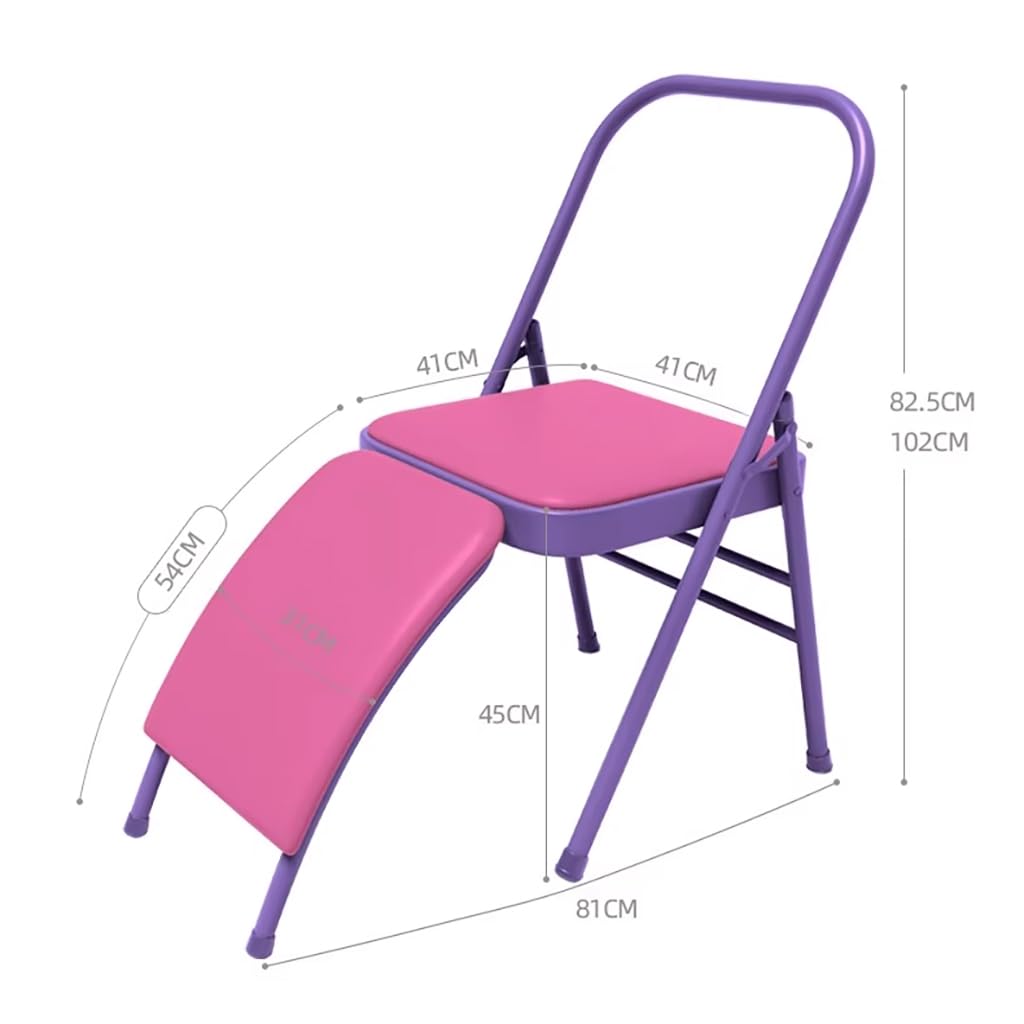 Foldable Yoga Chair with Lumbar Support Frame