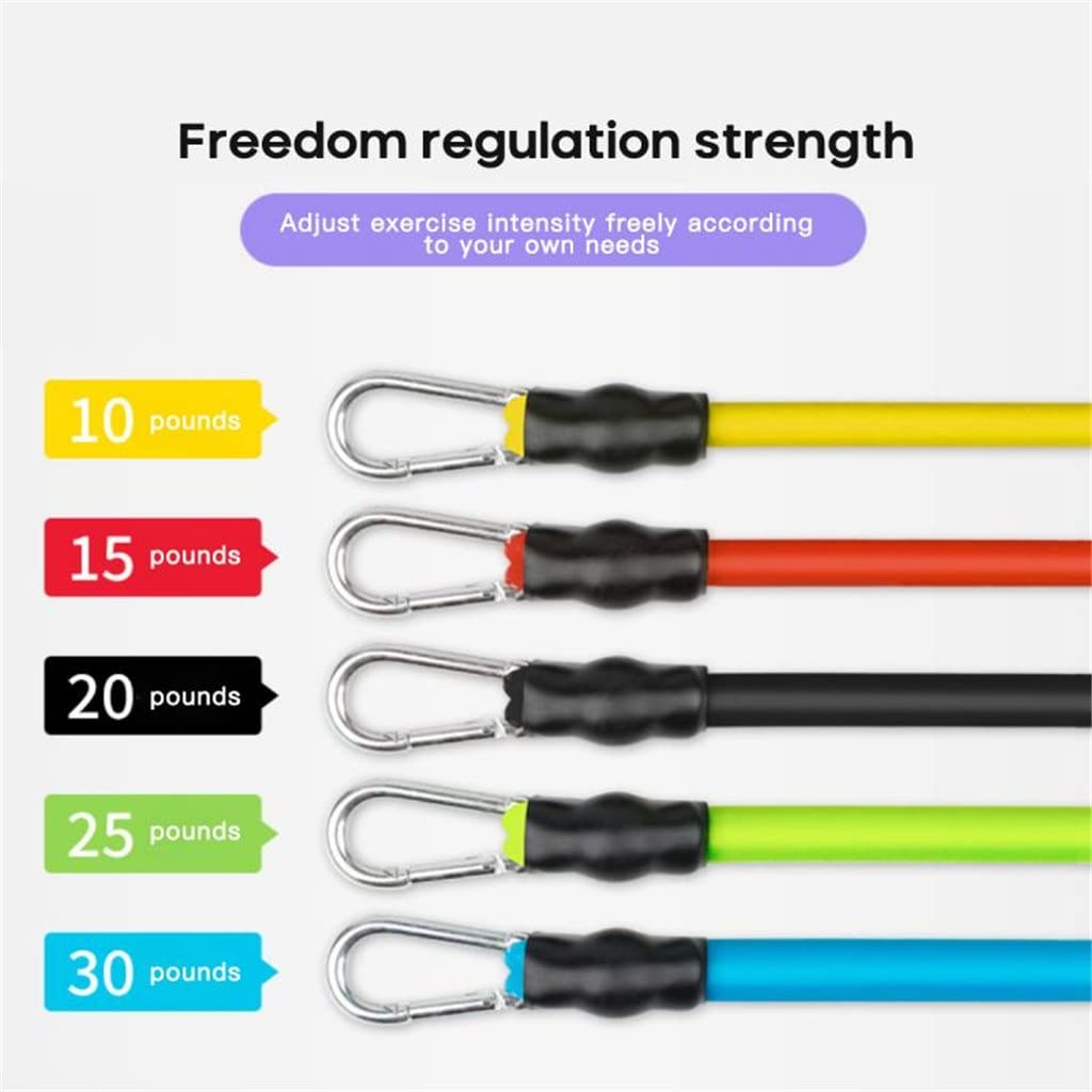 5 Tube Fitness Tension Rope Professional Foot Pedal Exercise Resistance Band Trainer