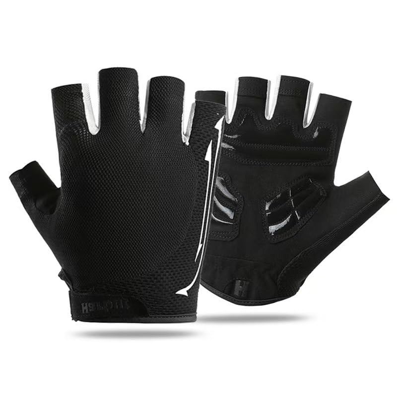 Breathable Half-Finger Fitness Gloves with Palm Padding
