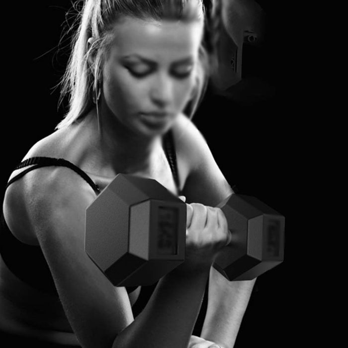 10kg Rubber Hex Dumbbell