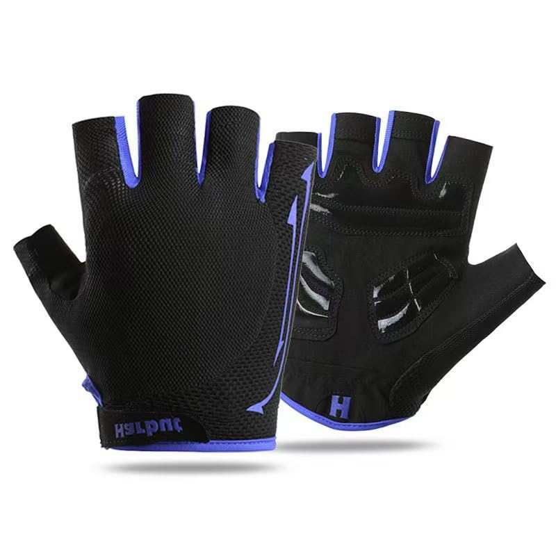 Breathable Half-Finger Fitness Gloves with Palm Padding