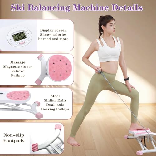 Balance Board Core Trainer with LCD Monitor & Resistance Bands