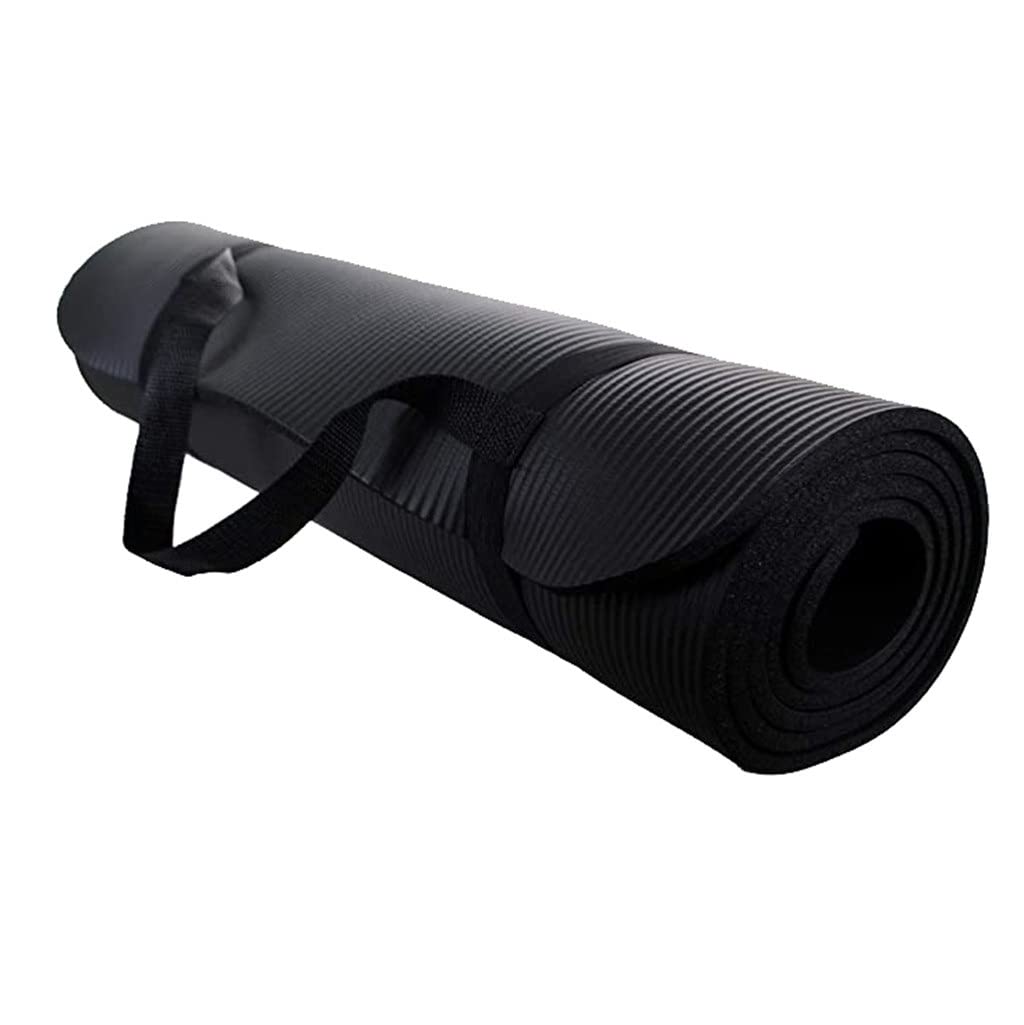 TPE Non-Slip Yoga Mat with Carry Strap 180×60cm