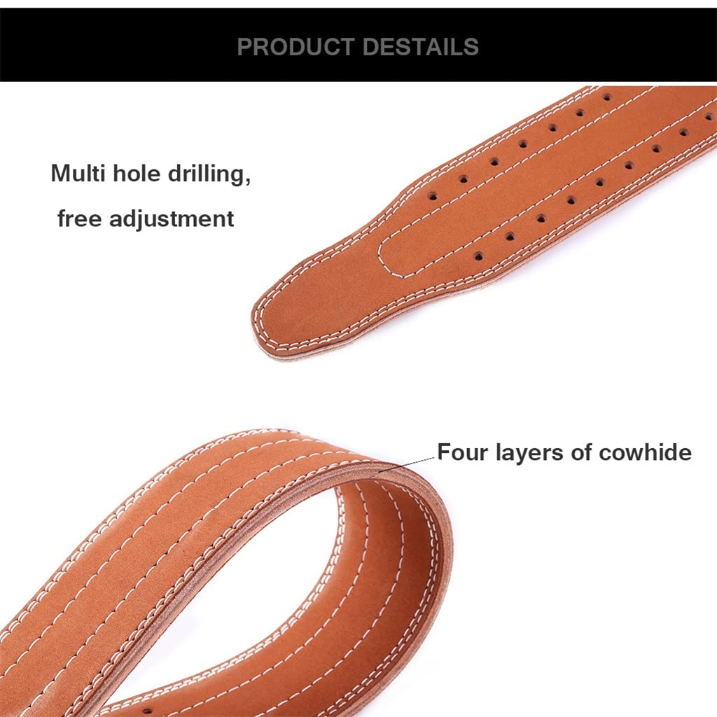 Leather Weightlifting Belt with Back Support