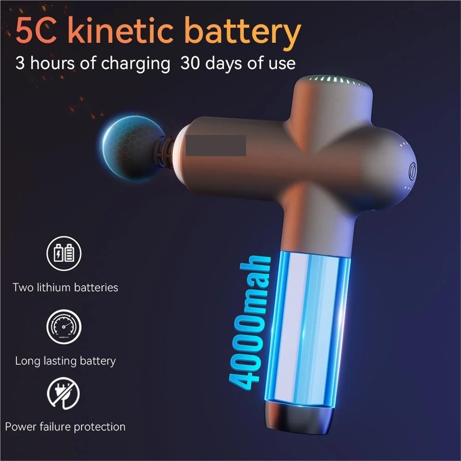 Electric Massage Gun for Muscle Relaxation & Recovery