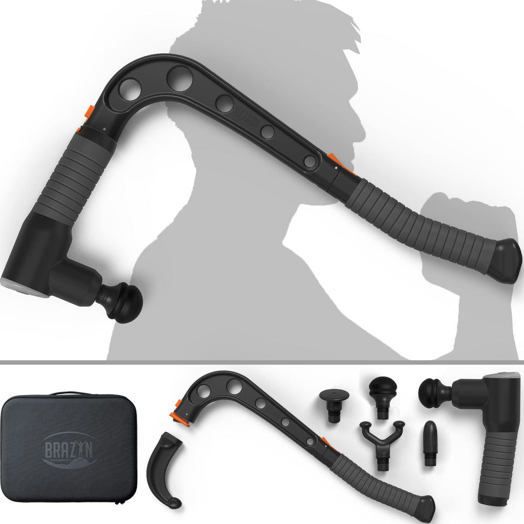 Percussion Massage Gun Set with Massage Cane & Holder System