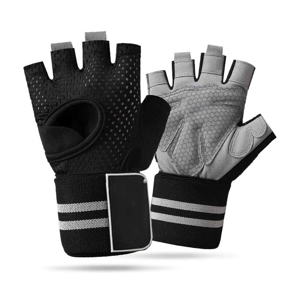 Men's Breathable Fitness Gloves with Wrist Support