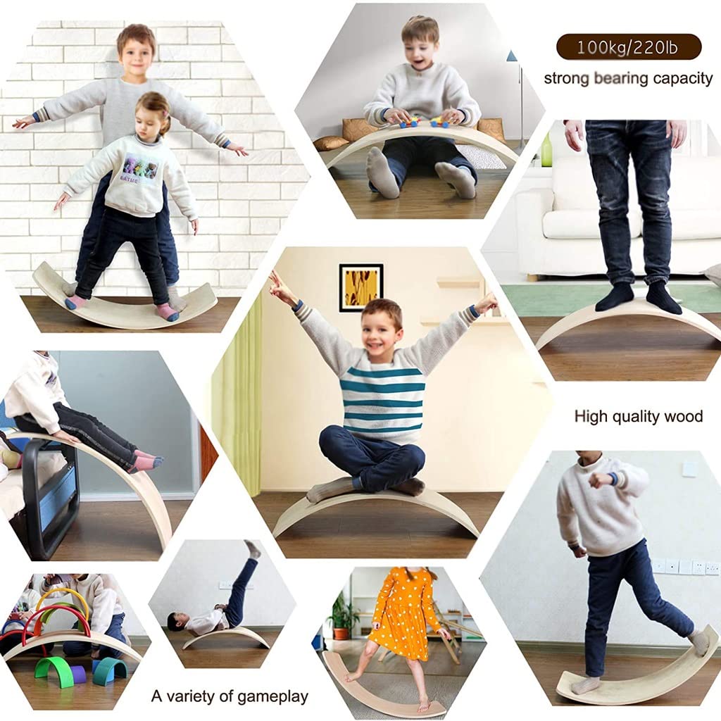 Wooden Balance Board for Core & Fitness Training