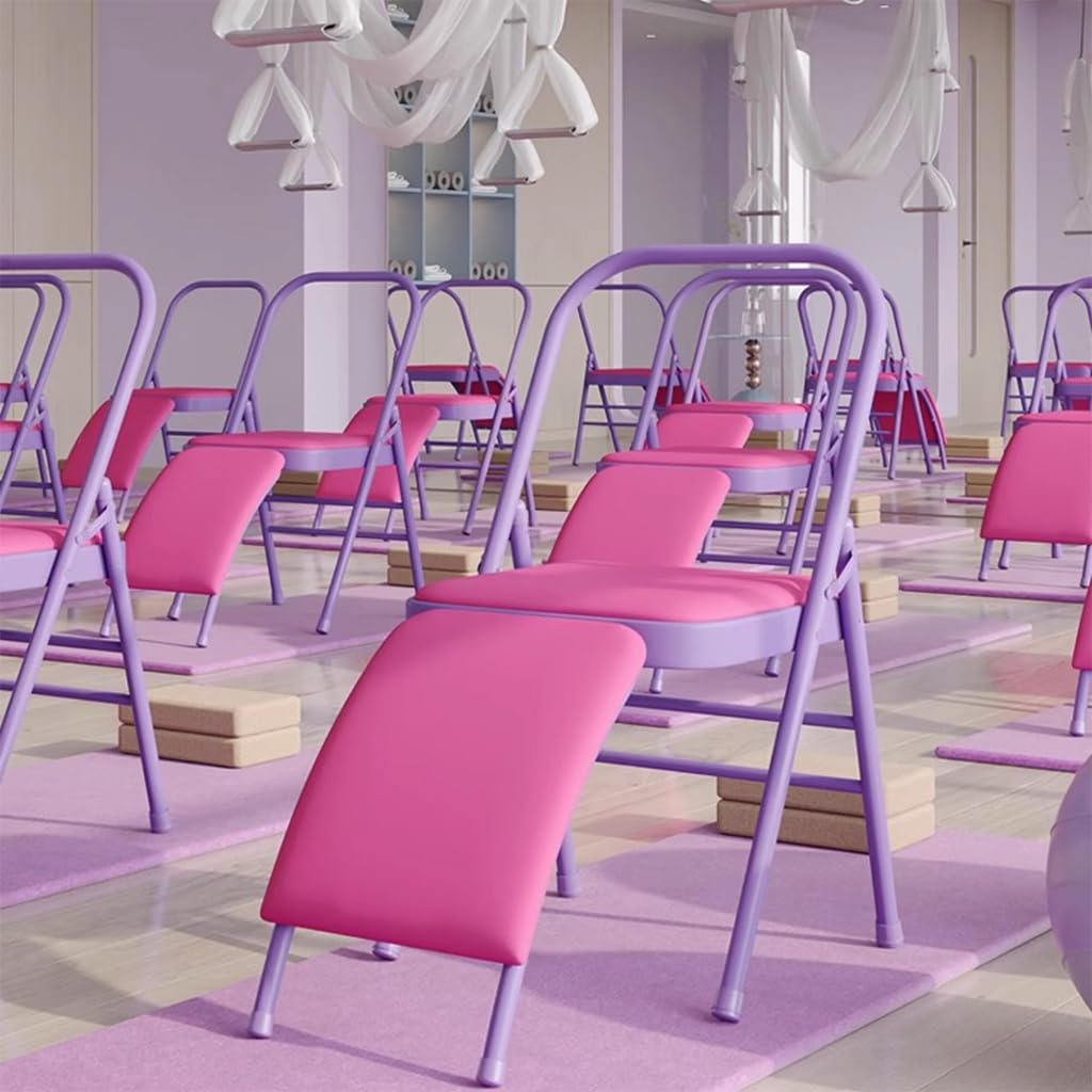 Foldable Yoga Chair with Lumbar Support Frame