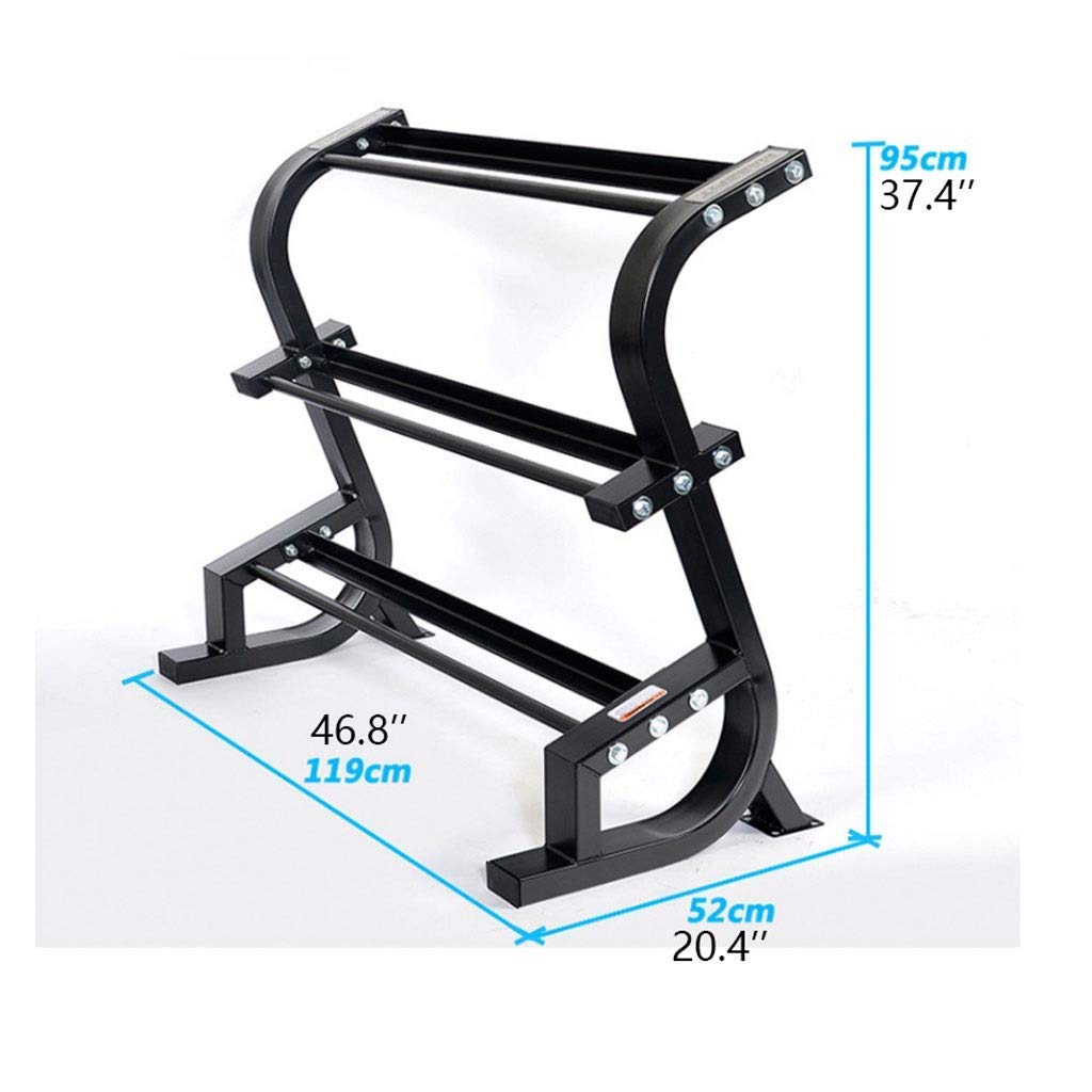 3-Tier Steel Dumbbell Rack Storage Stand