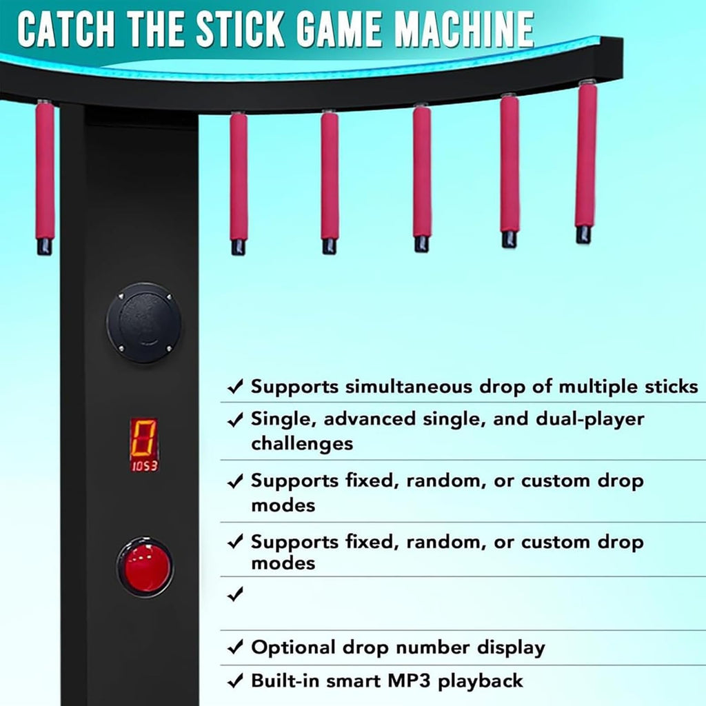LED Reflex Training Catch Stick Game Machine