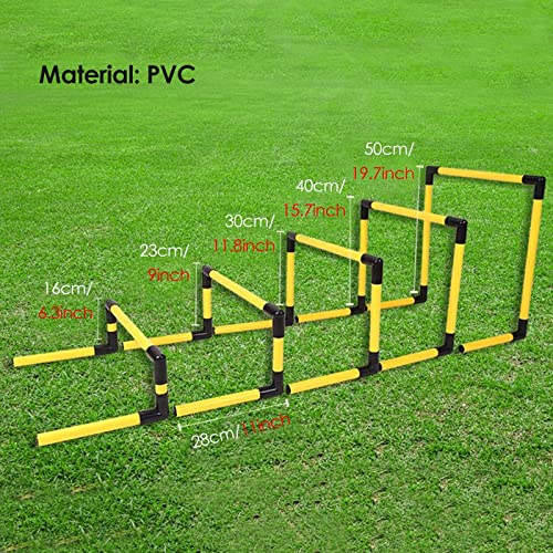 5-Pack PVC Agility Training Hurdles Set