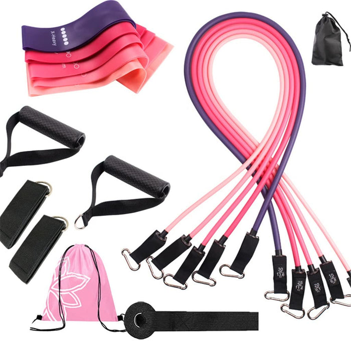 16-Piece Resistance Bands Set 150LB Training Kit