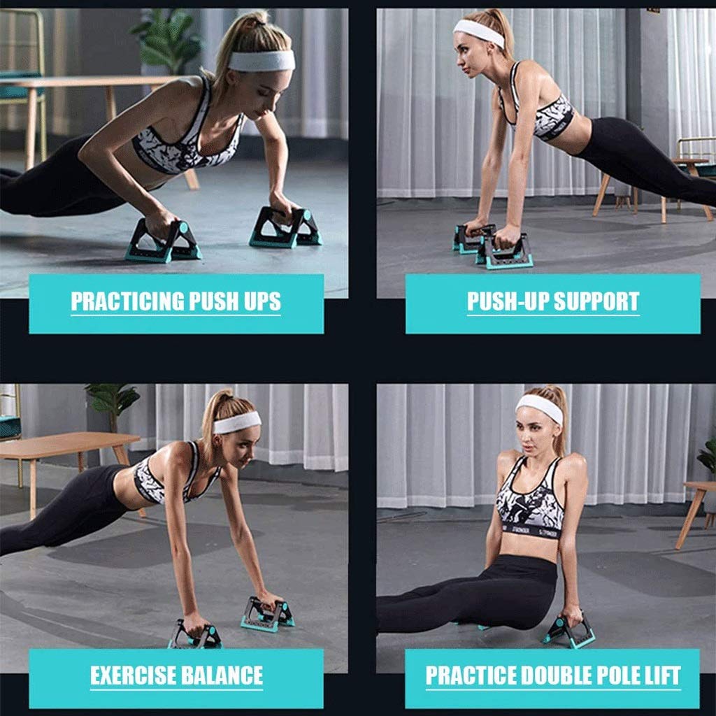 IWHBCBOIX Wheel Push Up Bars Core Strength Abdominal Trainers, AB Home Gym Fitness Equipment for Office Workout