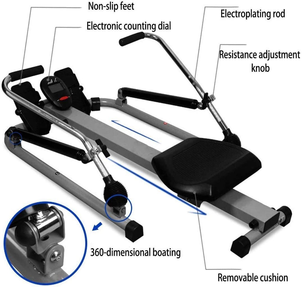 Foldable Rowing Machine with LCD Monitor