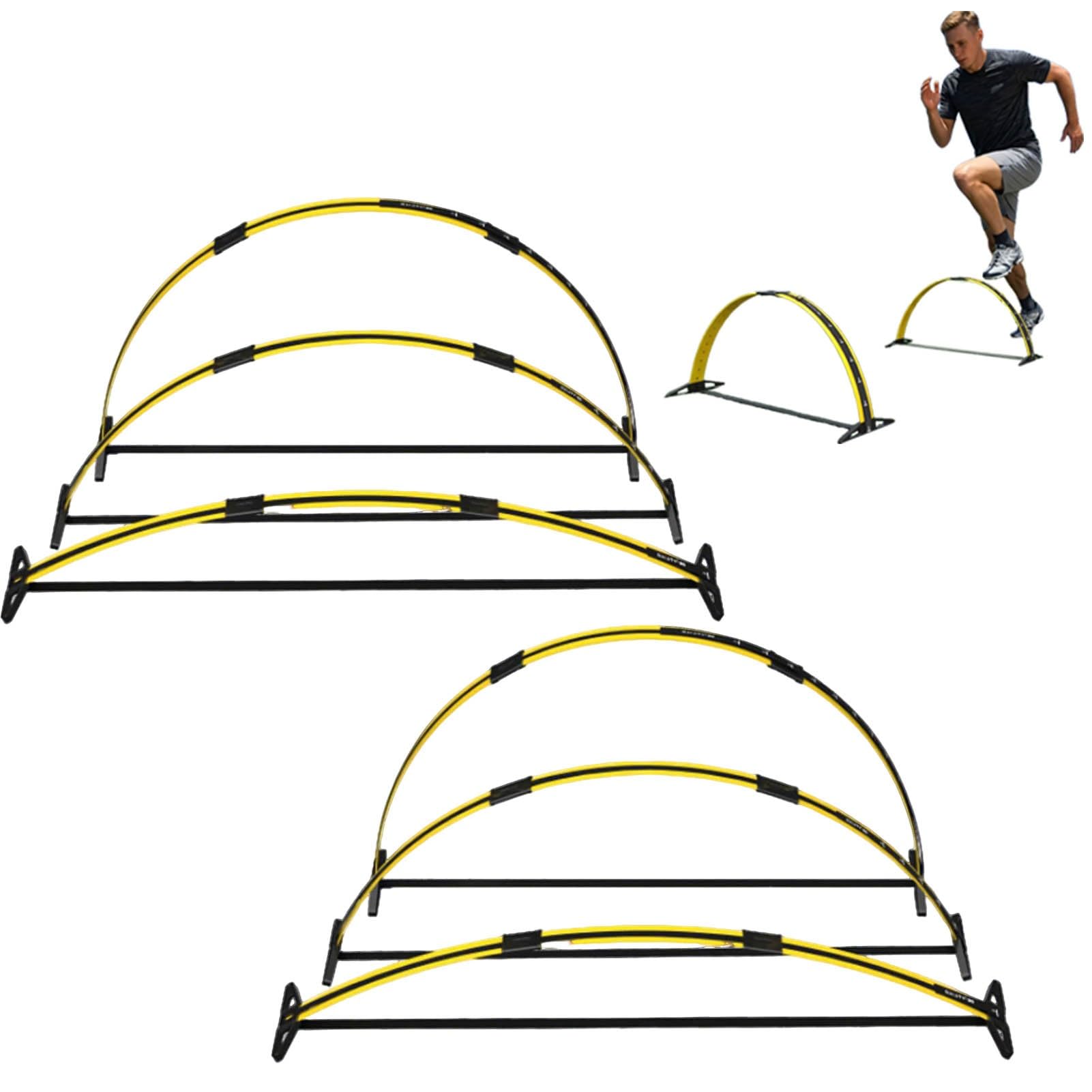 6-Pack Adjustable Agility Hurdles for Speed Training