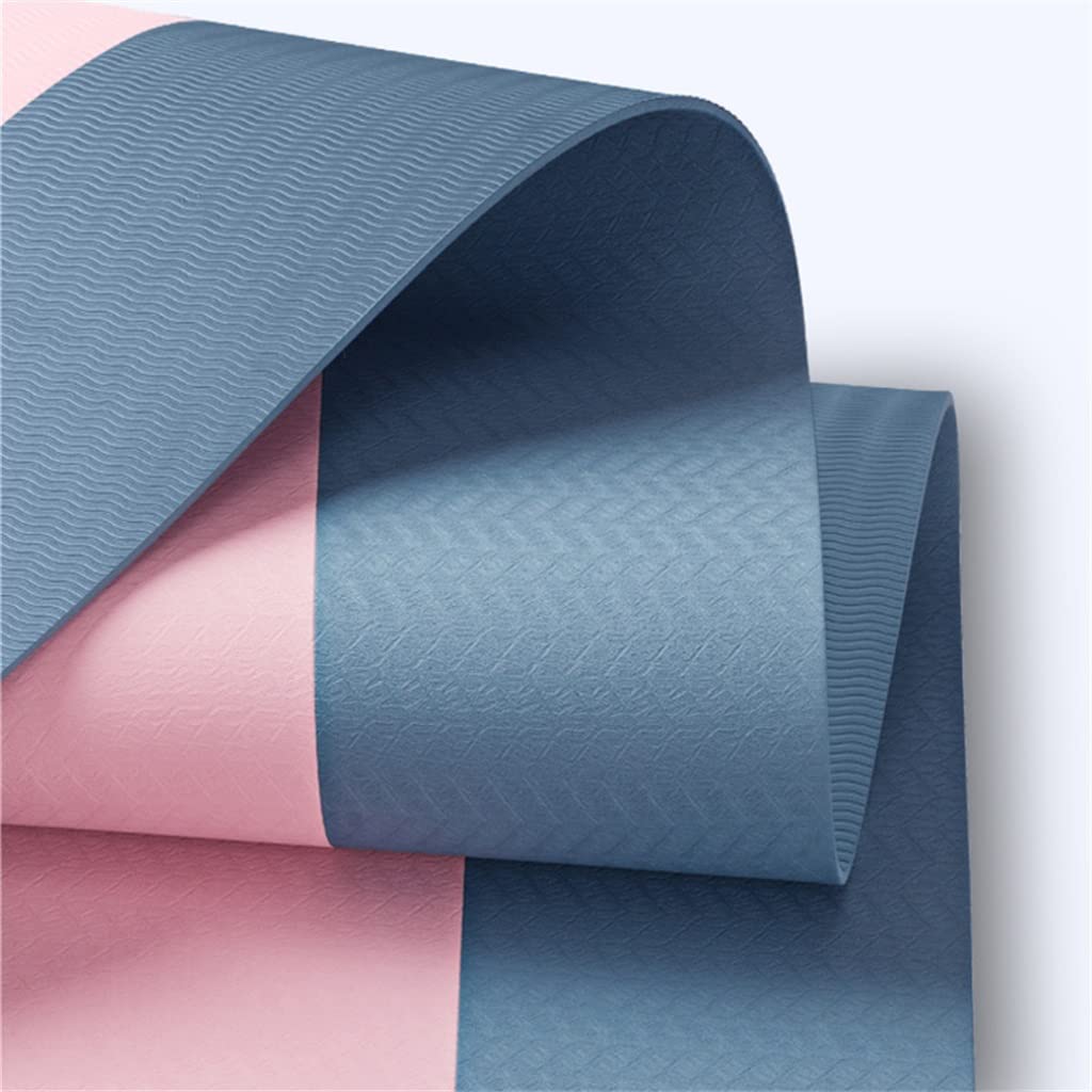 TPE Yoga Mats 6MM Exercise Tasteless Gym Pad Beginner Mat (Black 183 * 61cm)