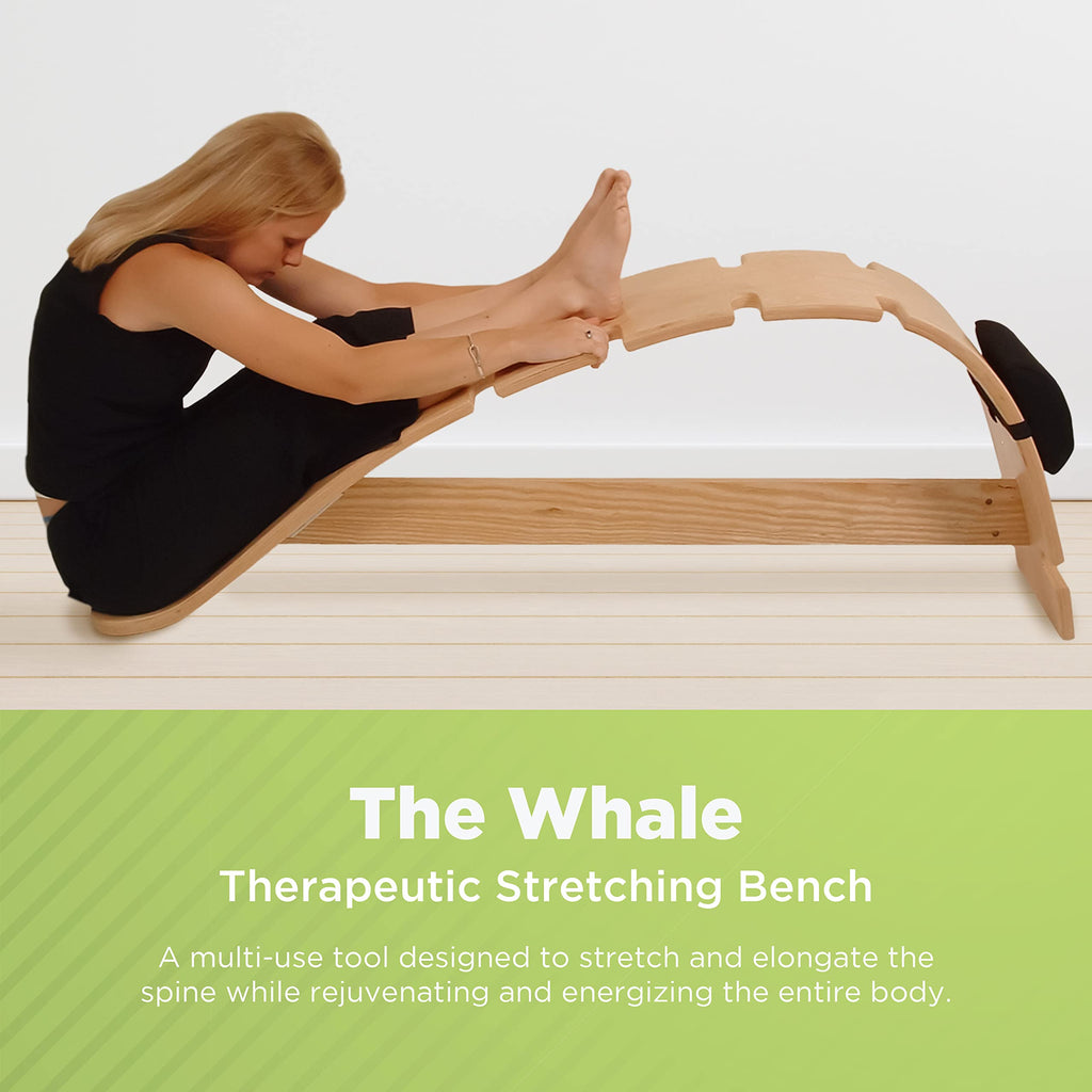 Wooden Stretching Bench for Back Relief & Flexibility Training