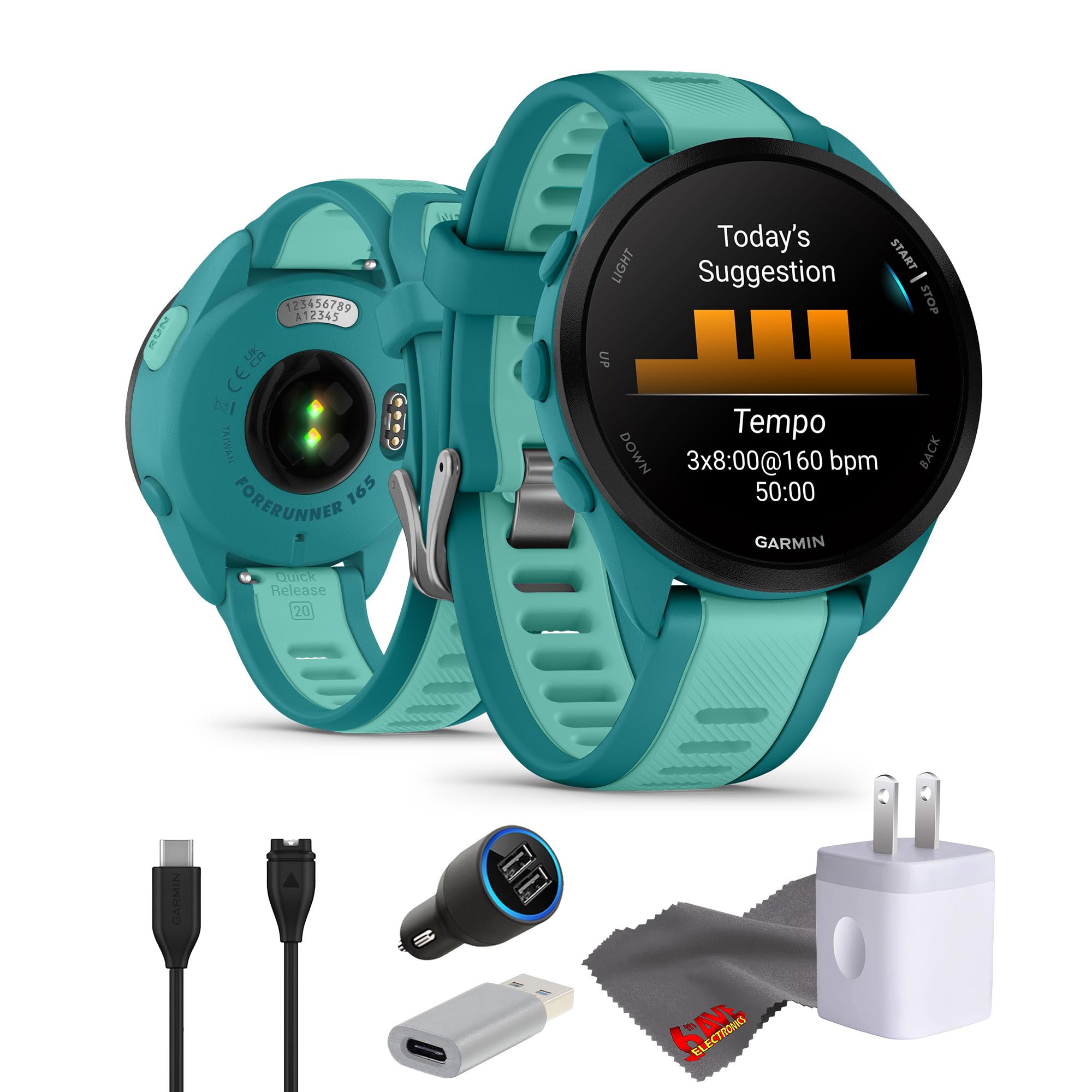 GPS Running Smartwatch with Music & Accessories Bundle