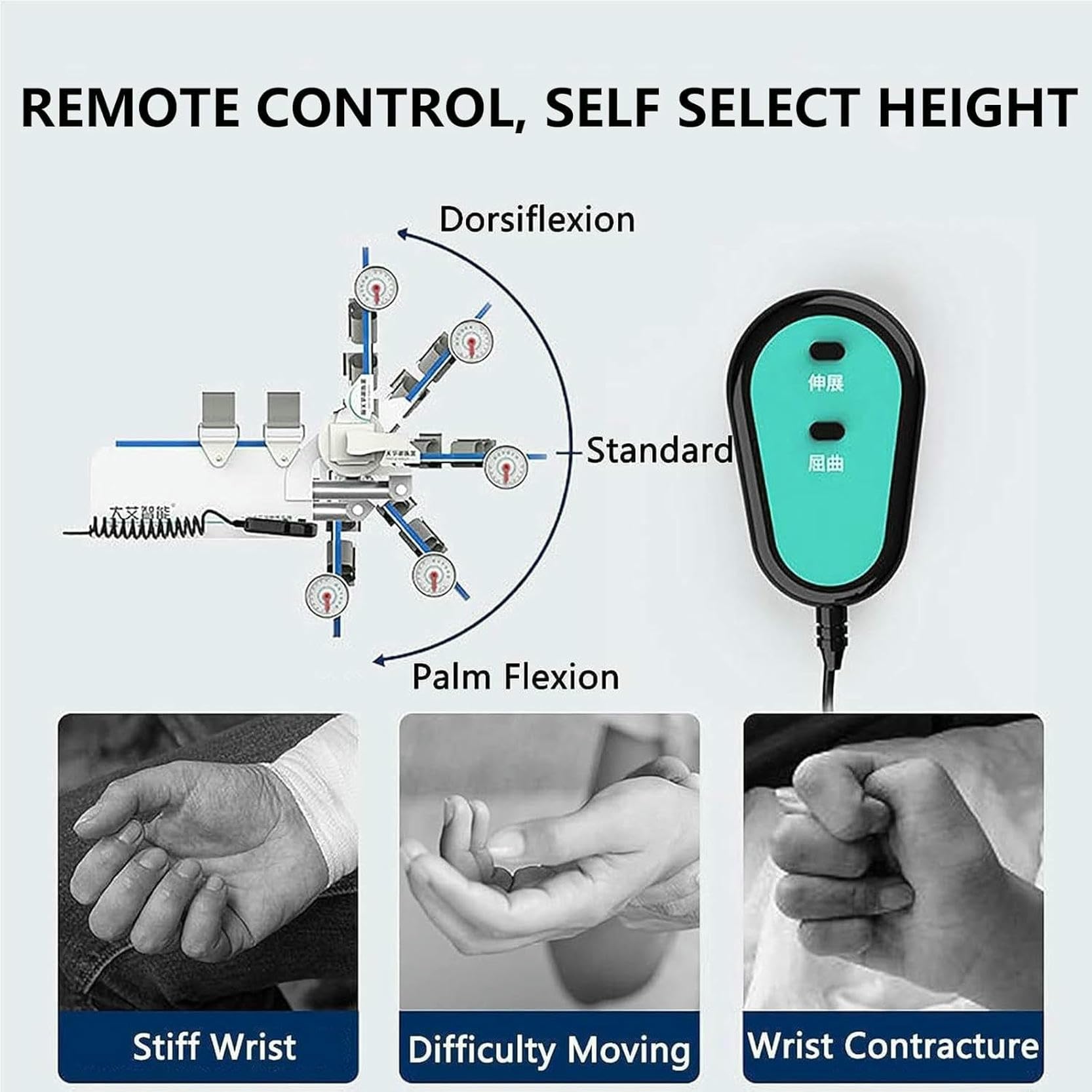 Electric Wrist Rehabilitation Trainer with Full Range Motion Support
