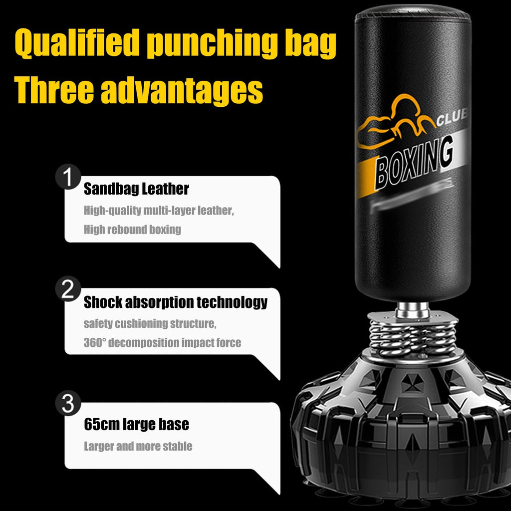 Freestanding Punching Bag with Suction Base 175cm