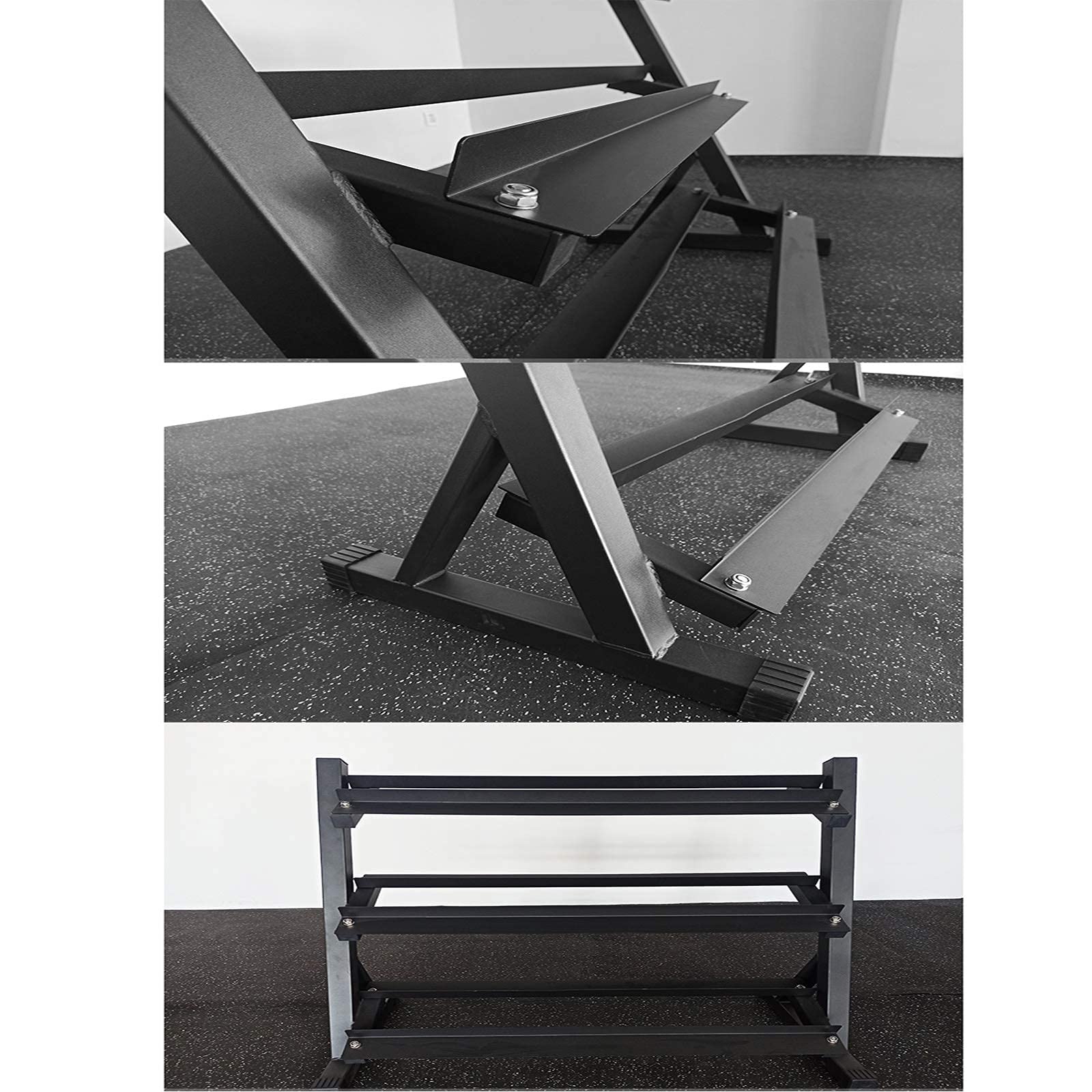 3-Tier Vertical Dumbbell Storage Rack