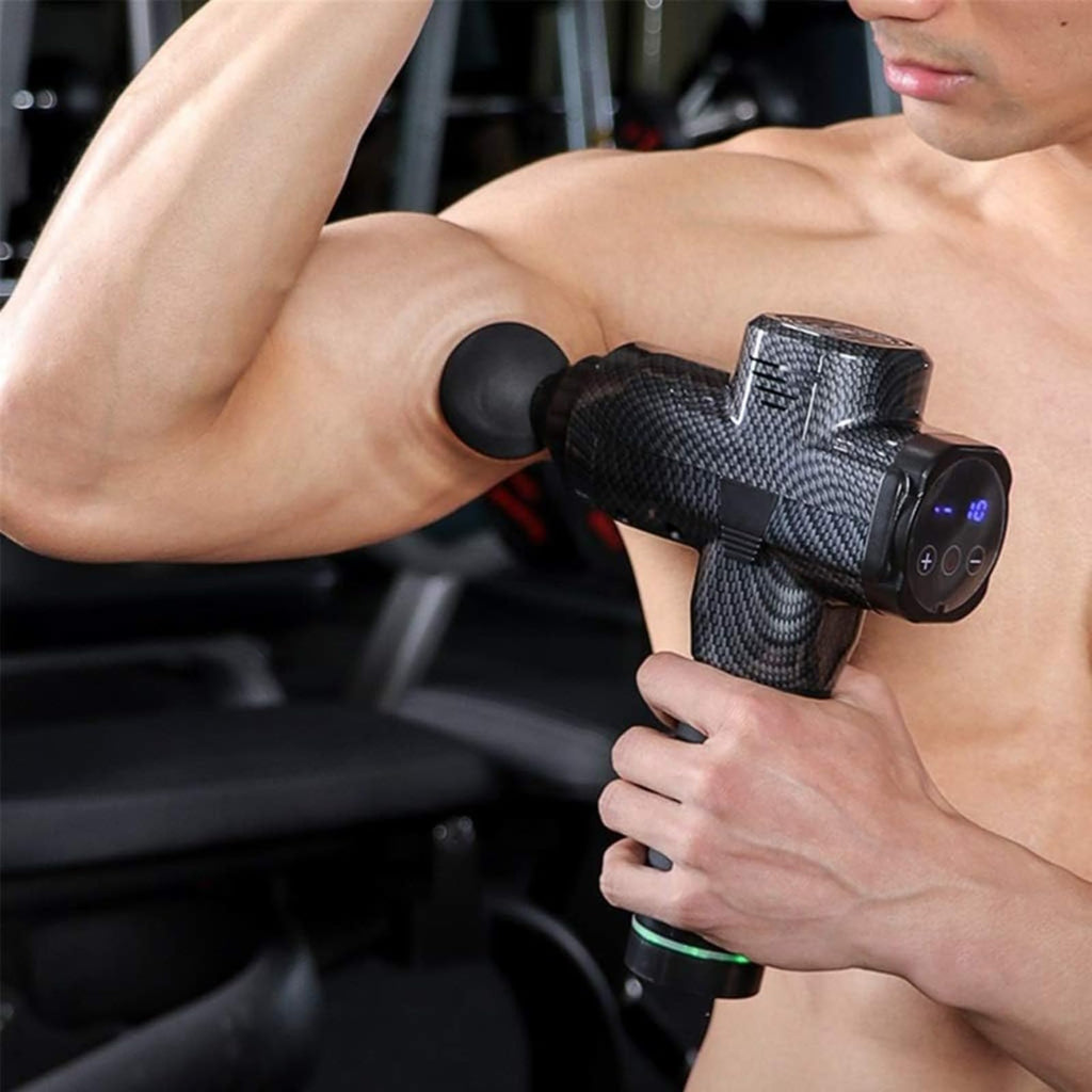 30-Speed Vibration Massage Gun with 8 Massage Heads