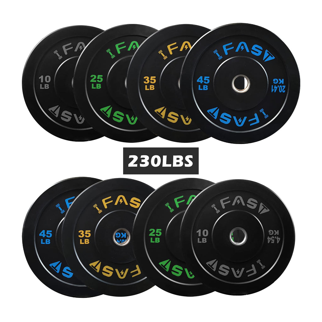 Olympic Rubber Bumper Weight Plates Set