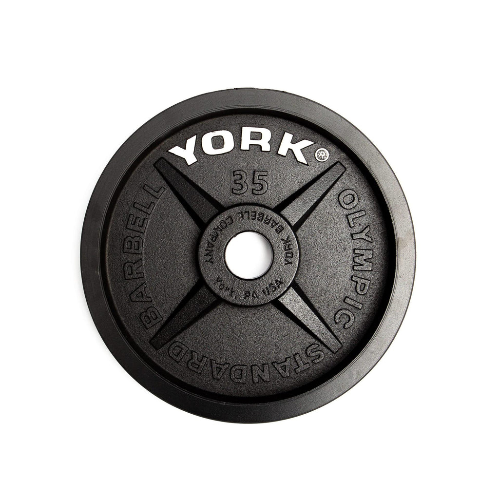 York Barbell Legacy Cast Iron Precision Milled Olympic Plate Set