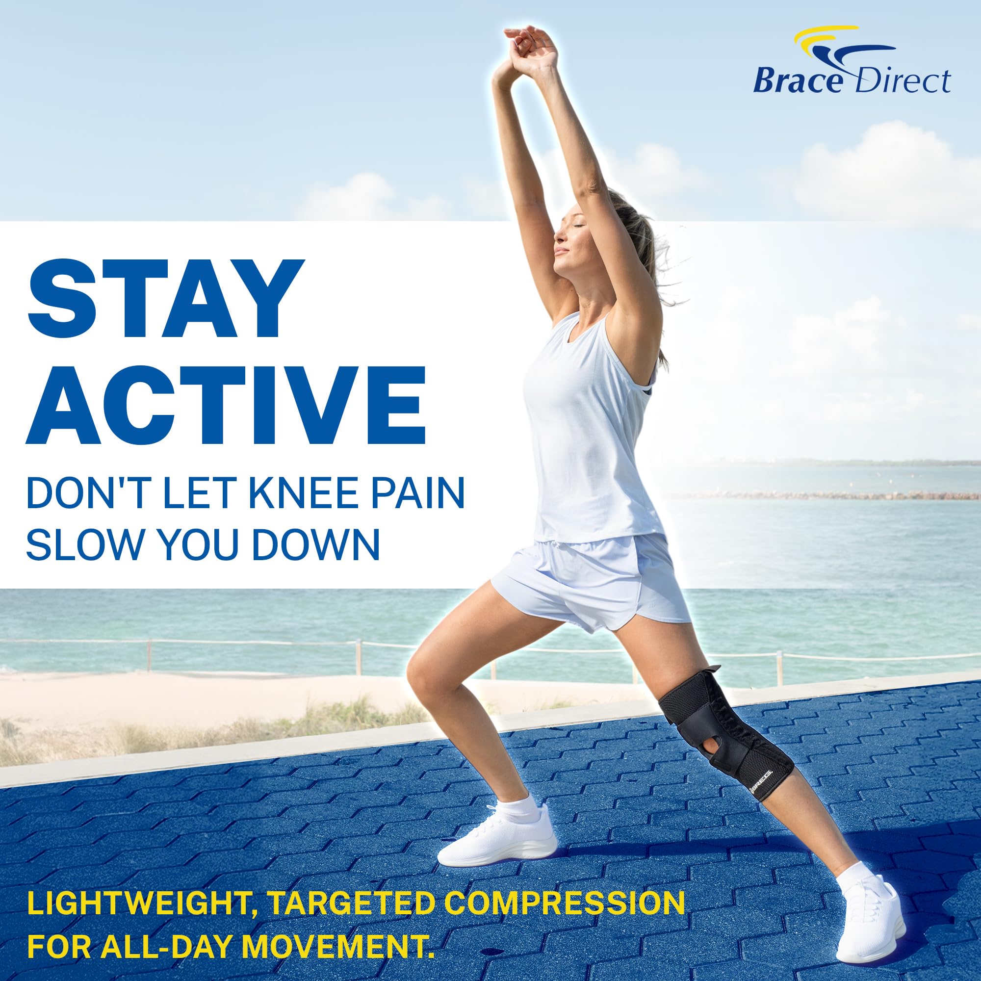 Patella Stabilizer Knee Brace with Breathable Airmesh