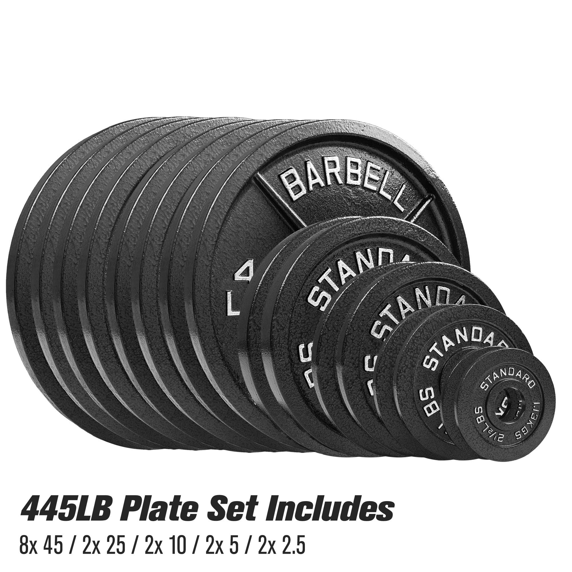 445LB Olympic Steel Weight Plates Set
