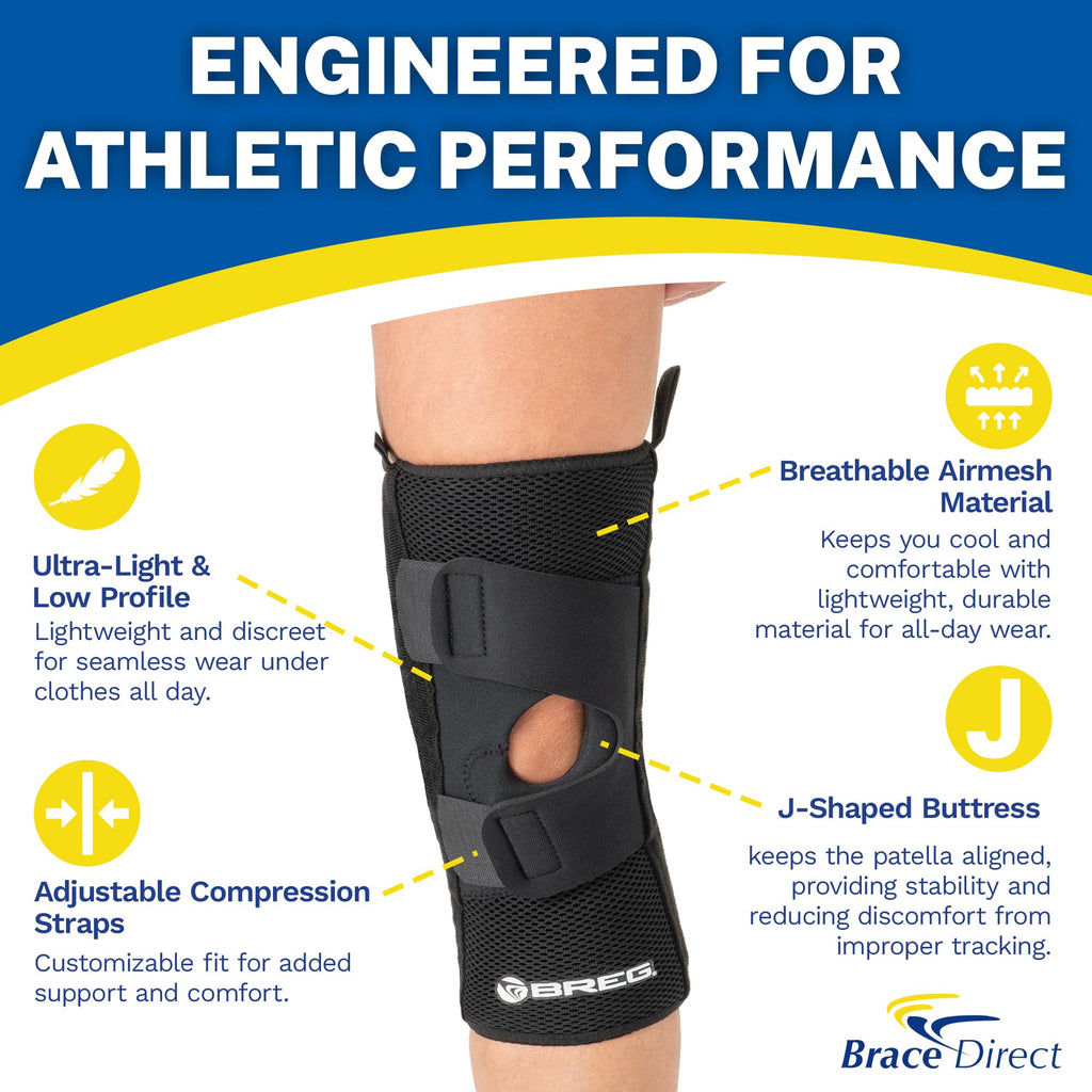 Patella Stabilizer Knee Brace with Breathable Airmesh